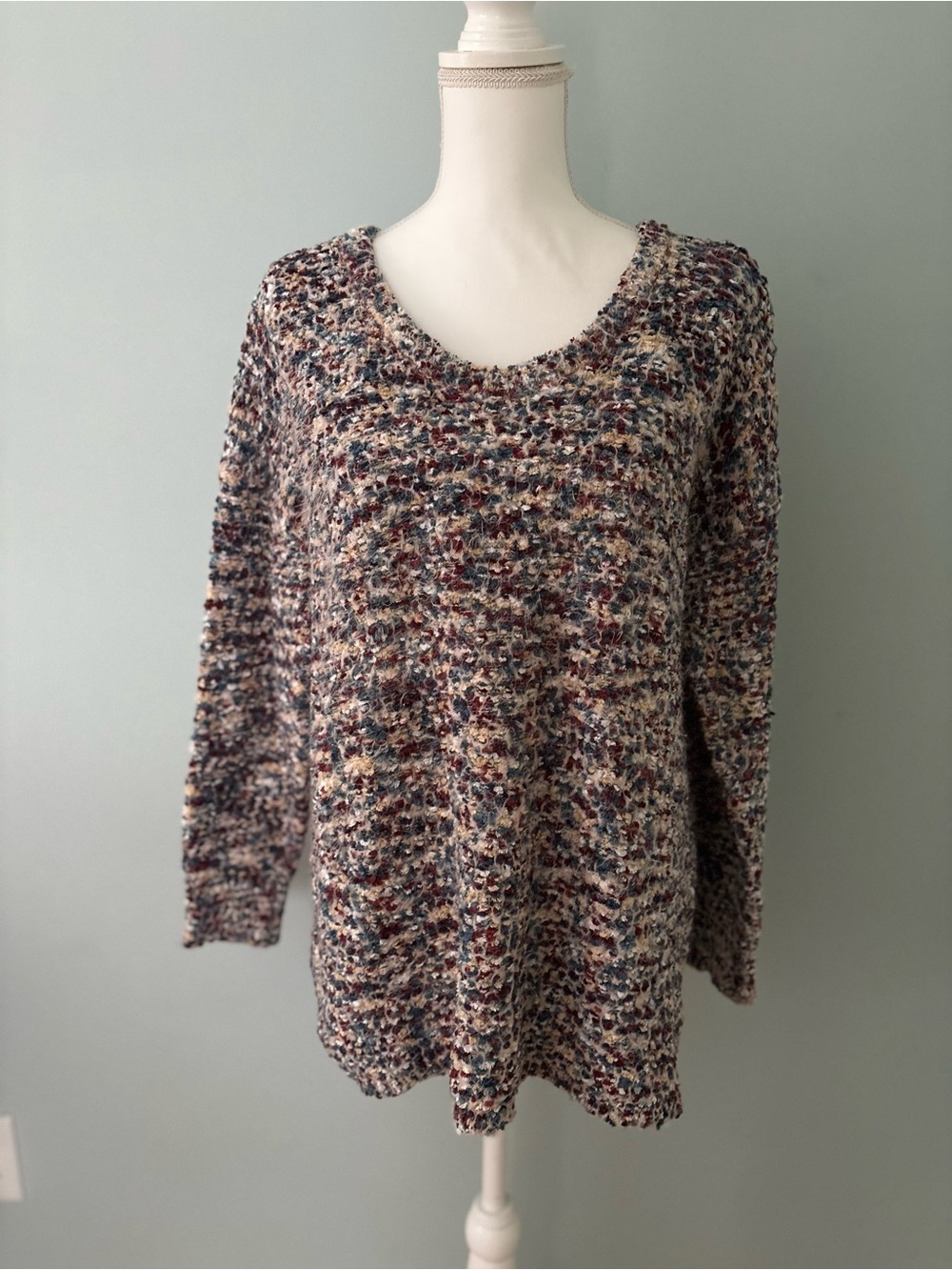 Torrid Multicolor Scoop Neck Knit Sweater